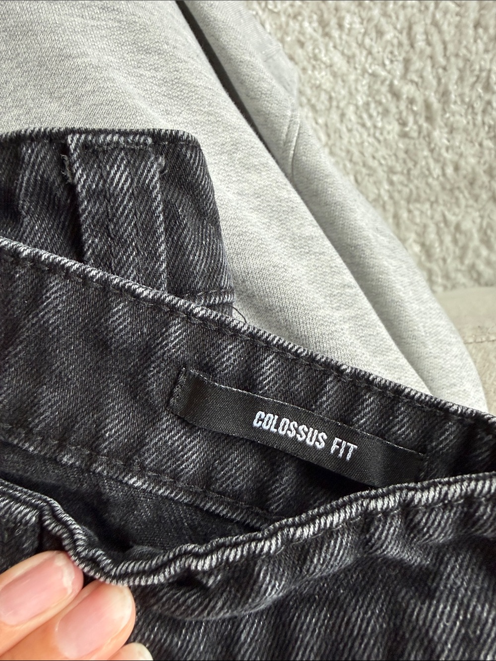 Jaded London Colossus Black Wide-Leg Jeans - High Waisted Casual Pants - Picture 4 of 8